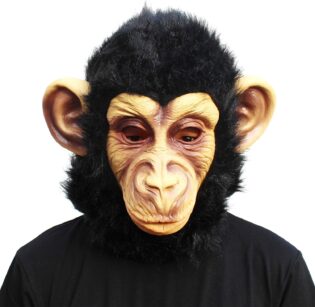 81QZSgMgRRL._AC_SL1500_.jpg CreepyParty Costume d'Halloween Fête Masque de Latex Tête Animale Singe Gorille