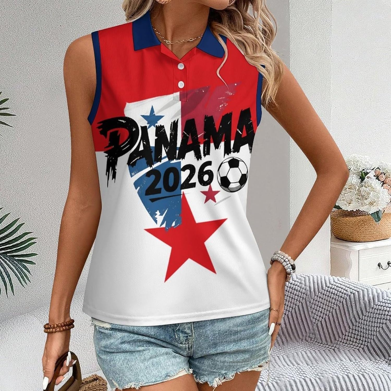 Maillot Foot Femmes Maillot de Foot Cadeaux des Fans T-Shirt Haut sans Manche Femme Plusieurs Modéle Disponible T-Shirt Fan de Supporter Mode T-Shirts Sport Impression 3D Haut d’Entraînement Fitness - Image 3