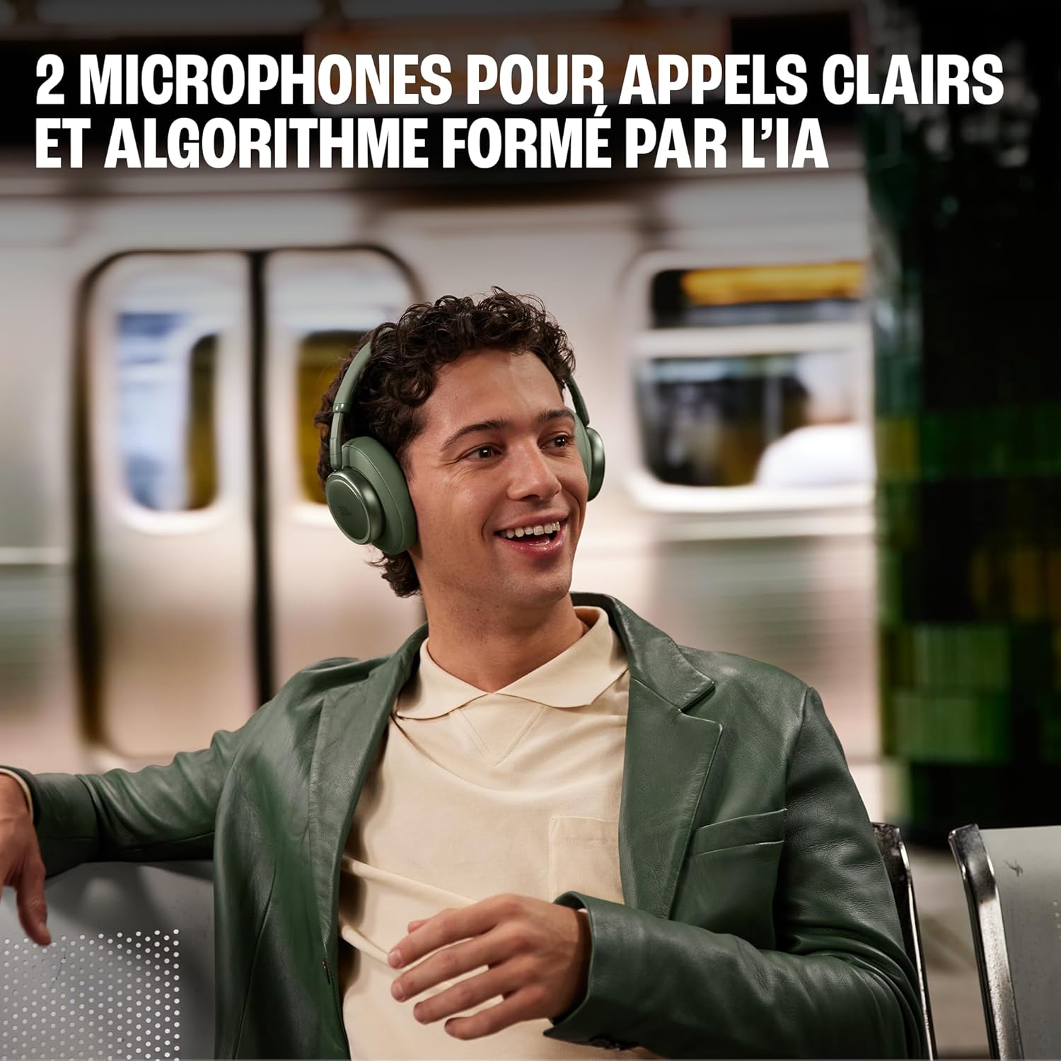 JBL Live 780NC Casque Circum-Auriculaire sans Fil à Réduction de Bruit Adaptative, Son Spatial, Commande Vocale et JBL Pure Bass, Vert - Image 4