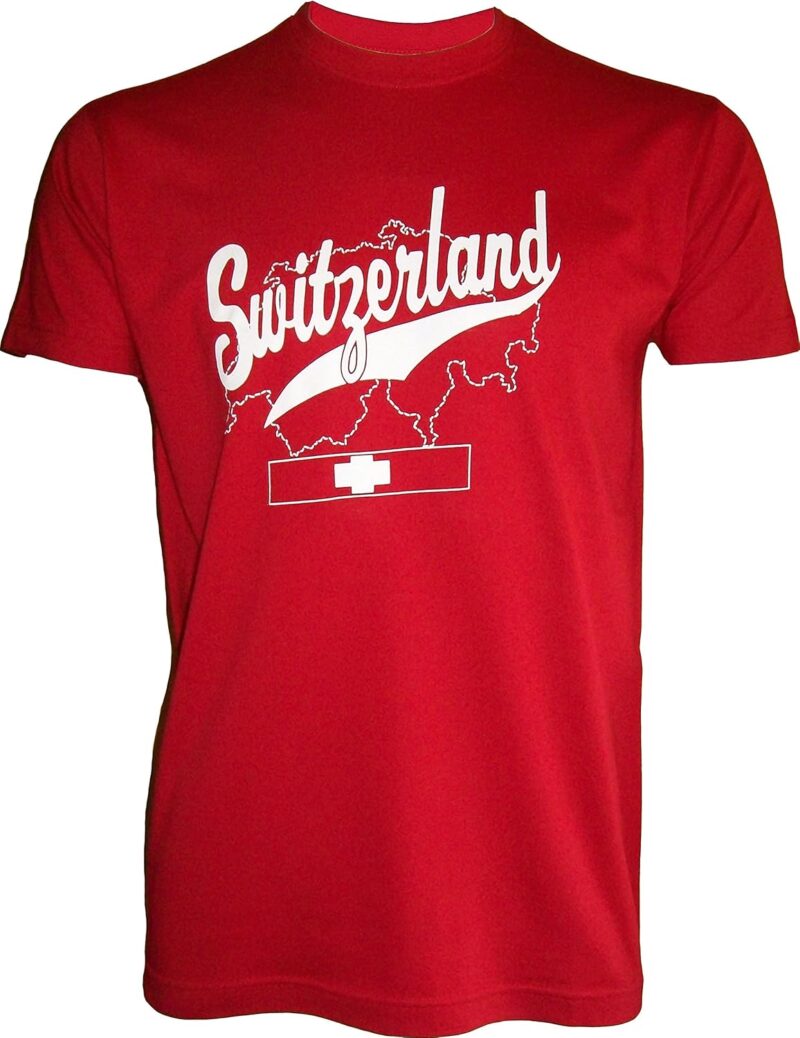 T-Shirt Suisse - Football Supporter Switzerland - Taille Adulte Homme