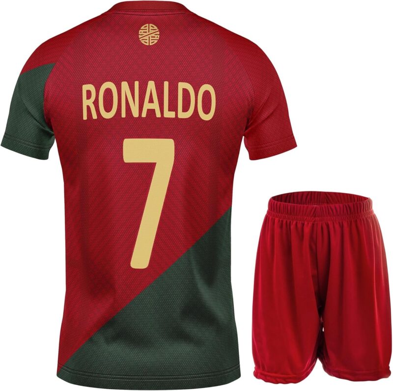 Maillot de football rouge #7 pour enfant - Maillot de football nouvelle saison - Cadeau - Tailles adolescentes