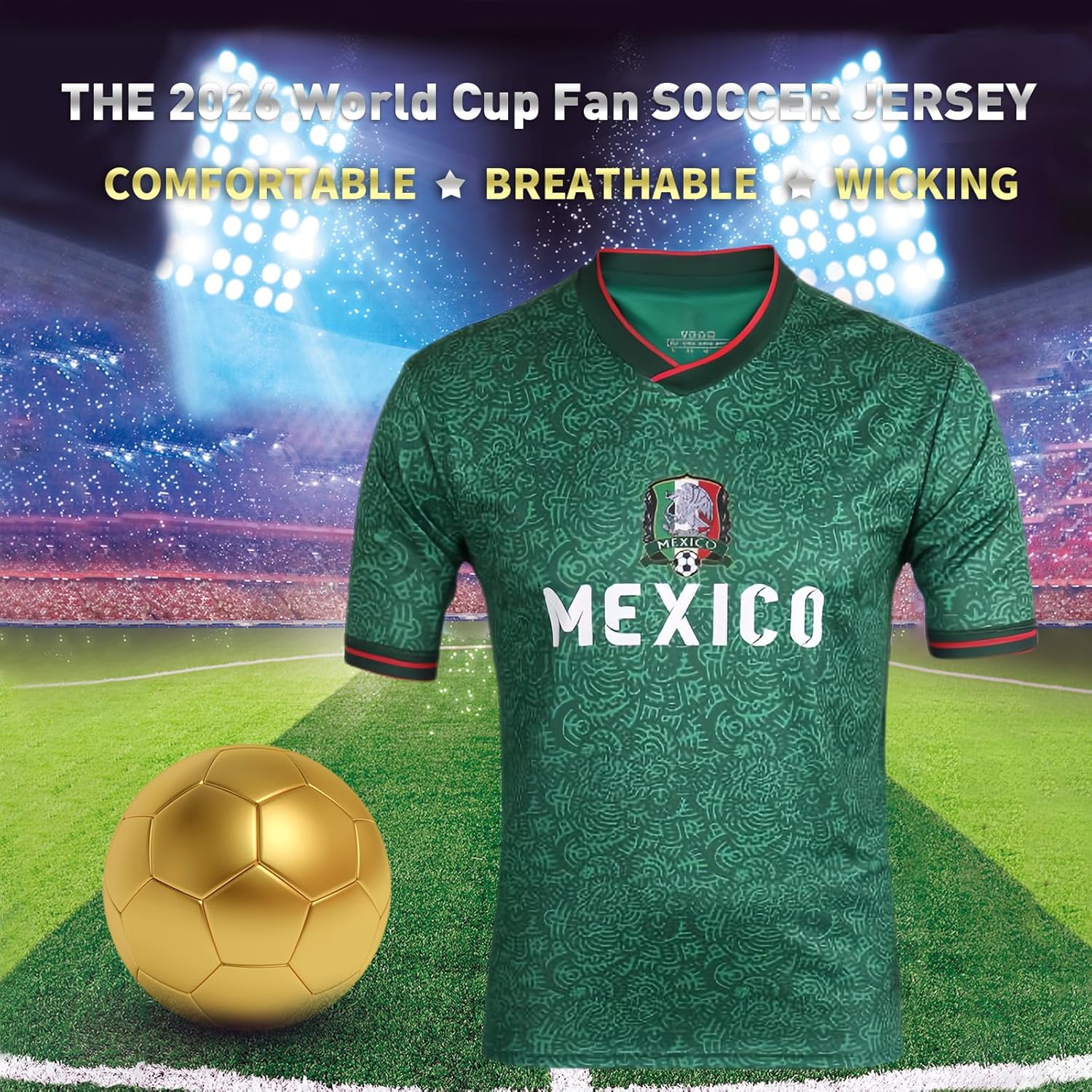 DIBEI Maillot officiel de football 2022/Copa America pour fan de la Coupe du monde 2024 Argentine, Brésil, Mexique et compatible avec les États-Unis - Image 3