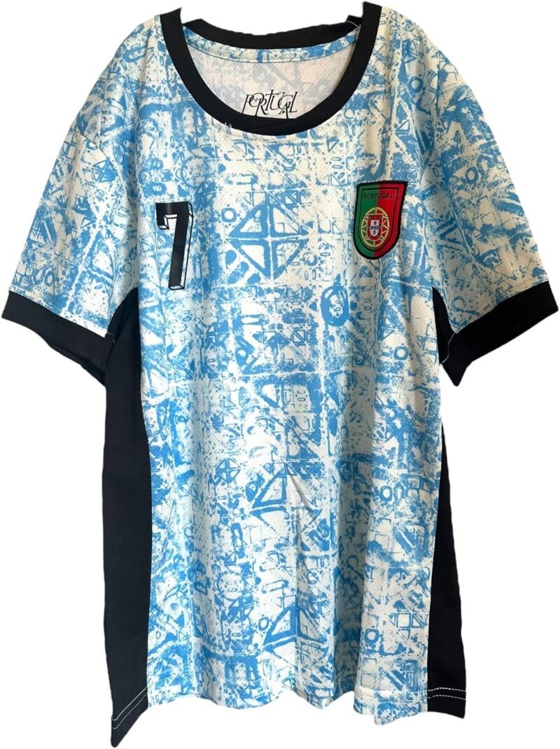 Maillot de football Portugal pour jeunes, adultes, unisexe – Idéal pour l'entraînement ou pour toutes les occasions, T-shirt pour fans de CR7