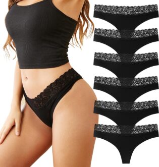 91C6vkyoeL._AC_SL1500_.jpg INNERSY Tanga Dentelle pour Femme String Sexy Chic Culotte Coton Stretch sous-vêtements Lot de 6