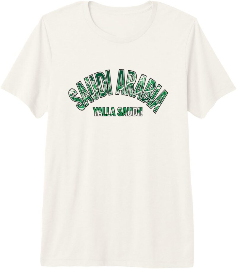 Maillot pour Fan de Football 2026 Arabie Saoudite Yalla Saudi T-Shirt Haut de Gamme