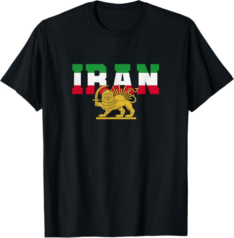 Drapeau Libre Iran Lion et Soleil - Symbole du Patrimoine Perse T-Shirt