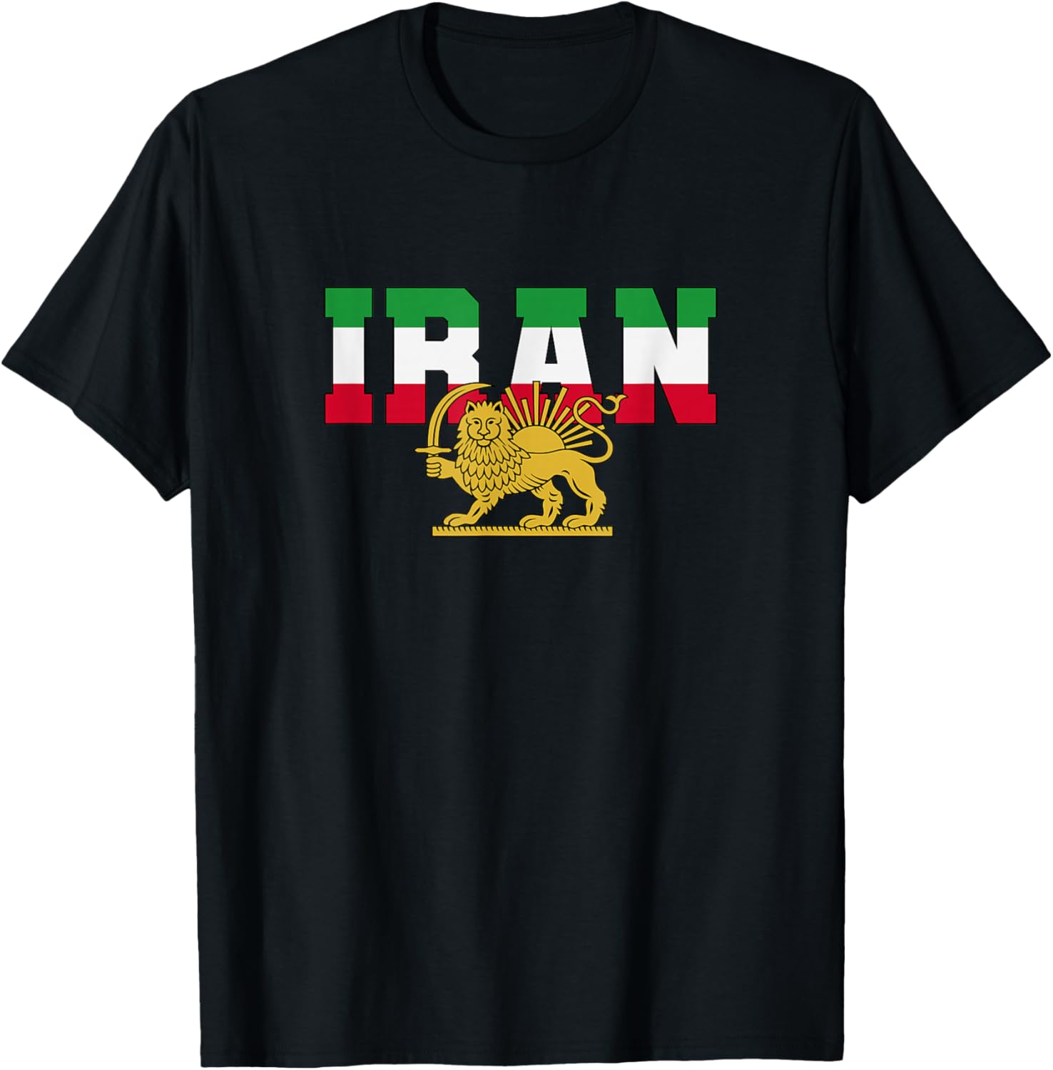 Drapeau Libre Iran Lion et Soleil - Symbole du Patrimoine Perse T-Shirt